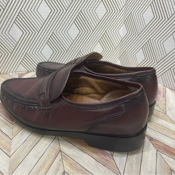 French‎ Shriner Shoes. Burgundy Size 8 1/2 W sb - Picture 6 of 9
